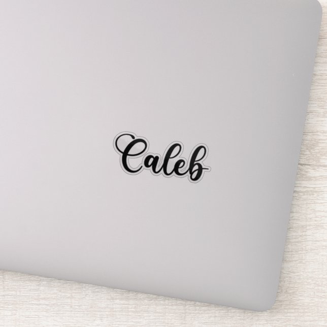 Sticker Caleb Name - Calligraphie manuscrite (Détail)