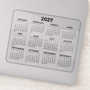 Sticker Calendrier horizontal pour ordinateur portable ann
