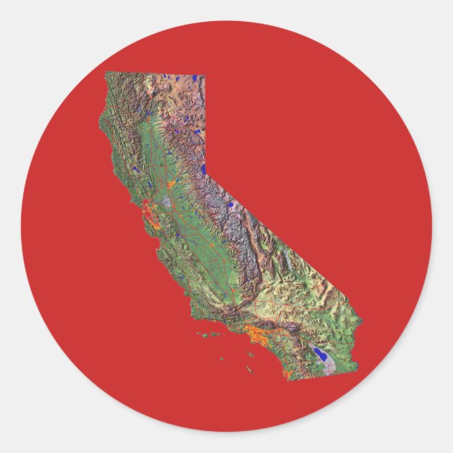 Sticker California Map (Devant)