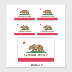 Sticker California State Flag Design