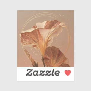 Sticker Calla Lily Botanique Orange Brûlé