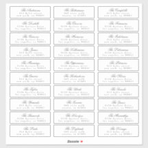 Calligraphie classique gris foncé Adresse Invité