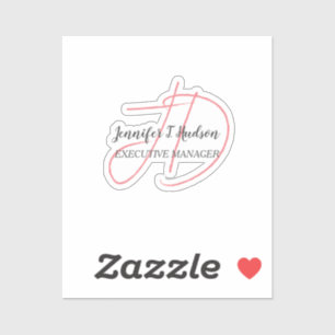 Sticker Calligraphie classique tendance monogramme