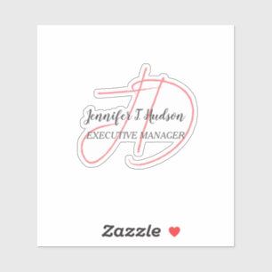 Sticker Calligraphie classique tendance monogramme