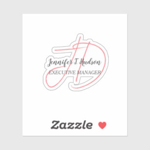 Sticker Calligraphie classique tendance monogramme