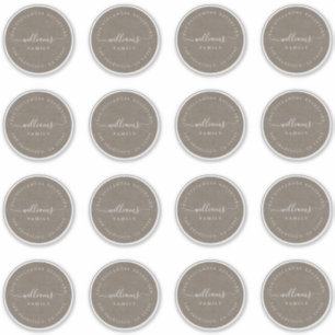 Sticker Calligraphie personnalisable Kraft 6,9 cm 2,72 pou