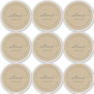 Sticker Calligraphie personnalisable Kraft 6 cm 2,36 pouce