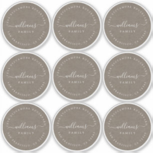 Sticker Calligraphie personnalisable Kraft 6 cm 2,36 pouce