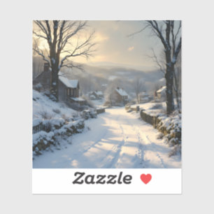 Sticker Calme après une chute de neige - Vinyle carré