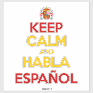 Sticker Calme et Habla Español