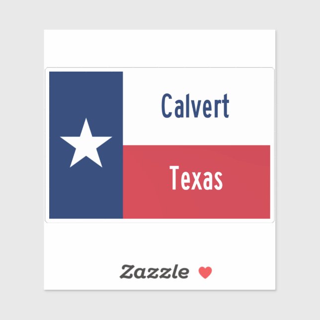 Sticker Calvert Texas (Feuille)