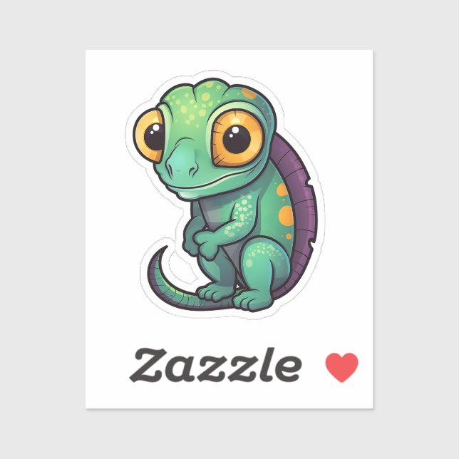 Sticker Caméléon de dessin (Feuille)