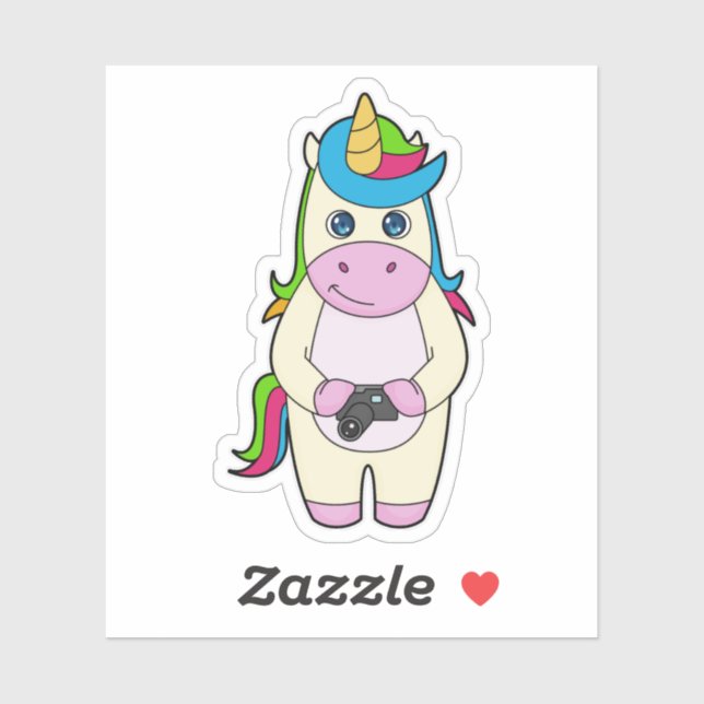 Sticker Caméra Unicorn (Feuille)