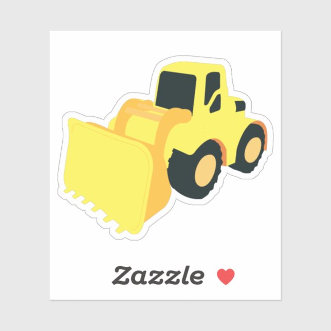 Sticker Camion de construction de chargeur frontal (Feuille)