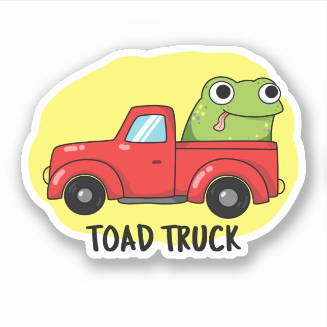 Sticker Camion de remorque Funny Tow Truck Pun (Devant)