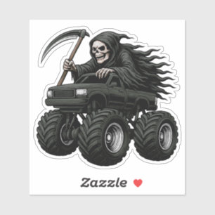 Sticker Camion Monstre Faucheuse
