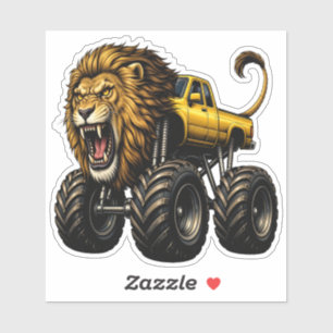 Sticker Camion Monstre Tout-Terrain Lion