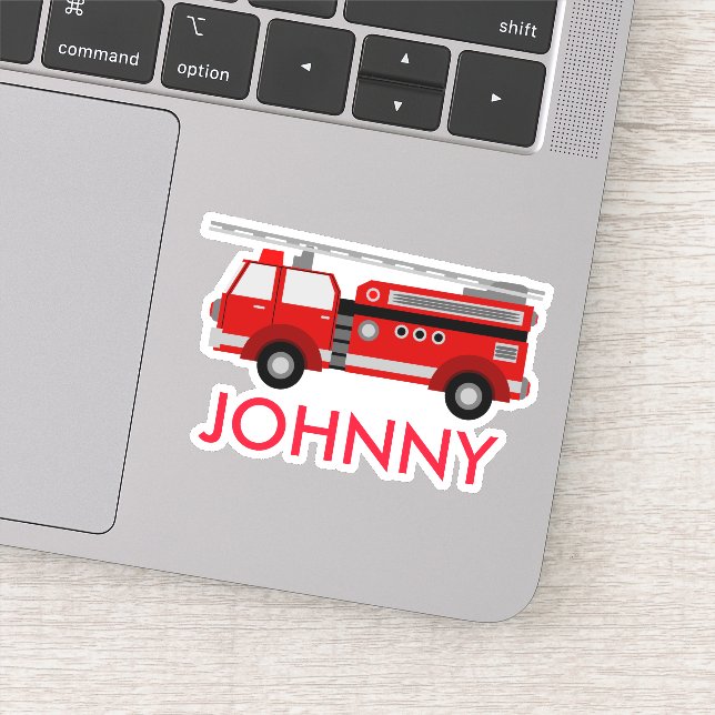 Sticker Camion rouge personnalisé (Détail)