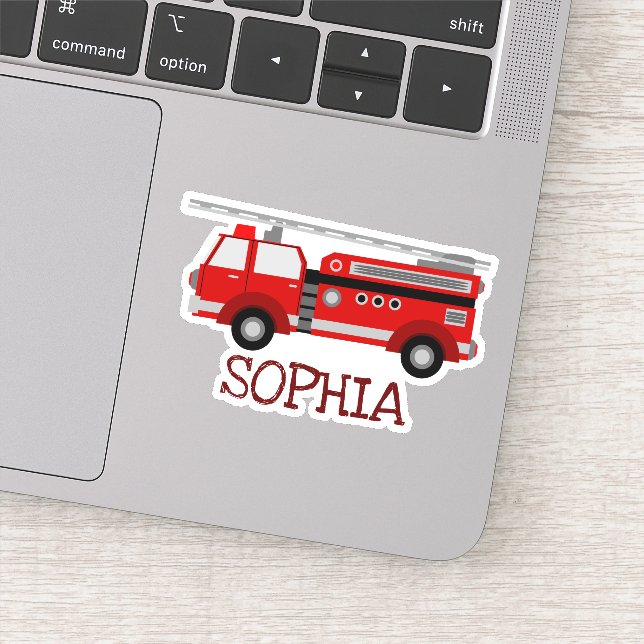 Sticker Camion rouge personnalisé (Détail)