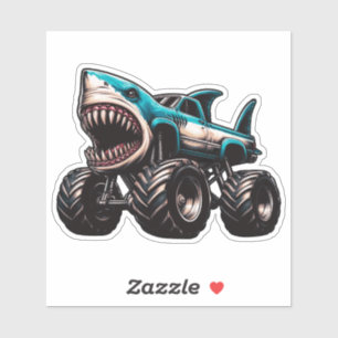 Sticker Camion Shark Monster