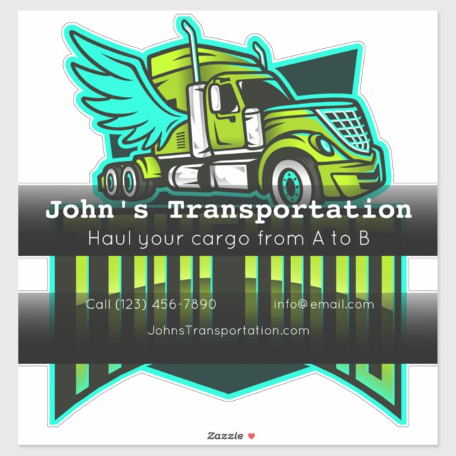 Sticker Camionnage Société de transport publicité commerci (Feuille)
