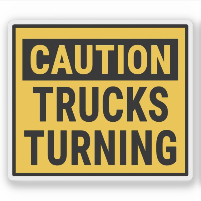 Sticker Camions de prudence tournants (Devant)