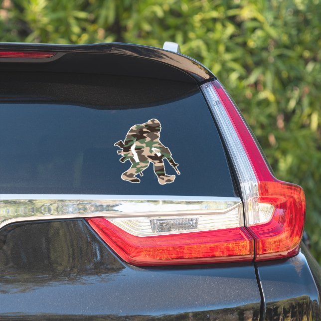 Sticker Camo Bigfoot Sasquatch (Côté voiture)