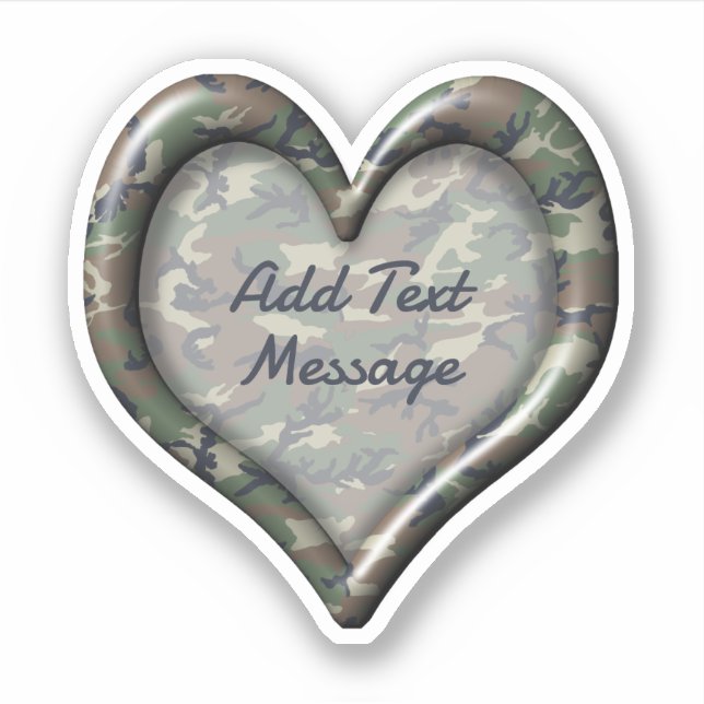 Sticker Camouflage Heart (Devant)
