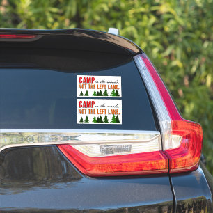 Sticker Camp dans les bois pas la voie de gauche