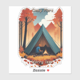 Sticker Camp Plus, S'Inquiéter Moins