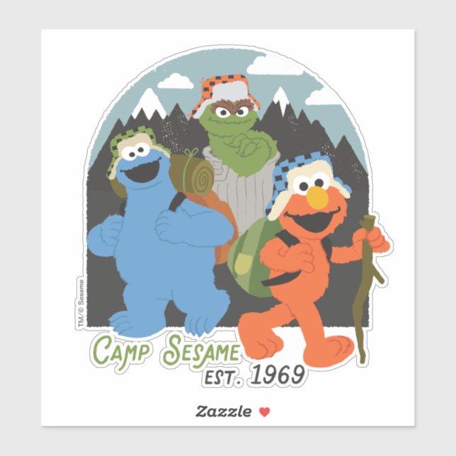 Sticker Camp Sesame Street EST. 1969 (Feuille)