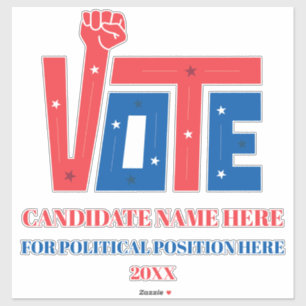 Sticker Campagne électorale politique personnalisée