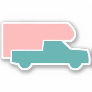 Sticker Camper Camion Camper vintage - Couleurs amusantes