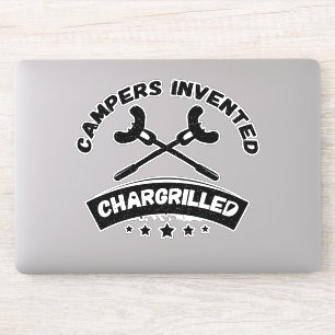 Sticker Campers Invités Chargrilled Funny Camping Citation