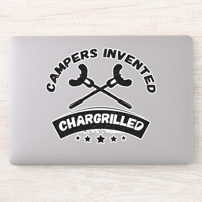 Sticker Campers Invités Chargrilled Funny Camping Citation (Ordinateur)