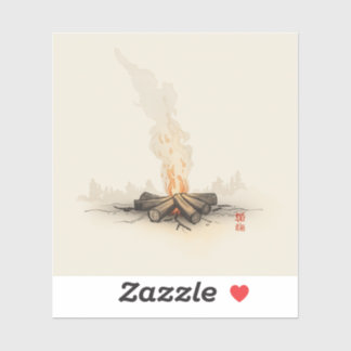 Sticker campfire-inspired painting images