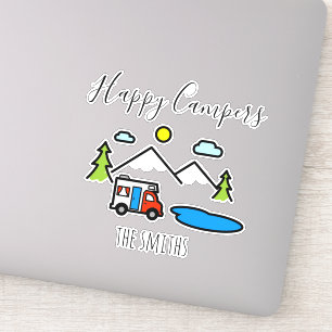 Sticker Camping-car campant des profondément satisfaits r