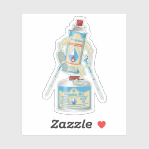Sticker Camping gaz caniseurs drôle randonnée