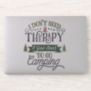 Sticker Camping pas Thérapie Word Art