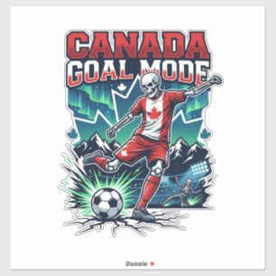 Sticker Canada Mode de but squelette attaquant nations dyn