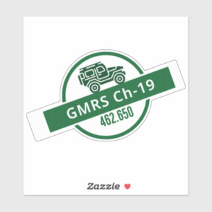Sticker Canal 19 GMRS 462,650 Mhz