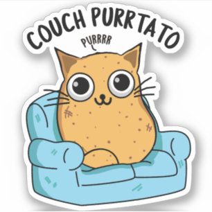Sticker Canapé Purtato Funny Pun de pommes de terre