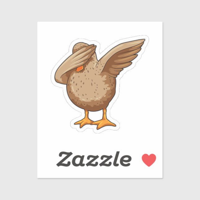 Sticker Canard à Hip hop Dance Dab (Feuille)