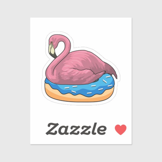 Sticker Canard avec Donut (Feuille)