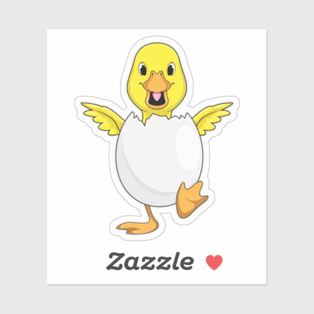 Sticker Canard avec oeuf (Feuille)