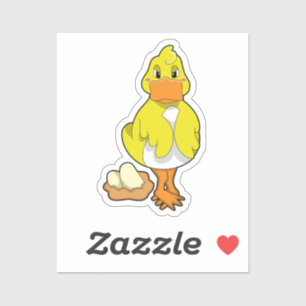 Sticker Canard avec oeufs