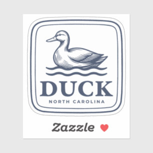 Sticker Canard North Carolina Outer Banks OBX Plage Côtièr