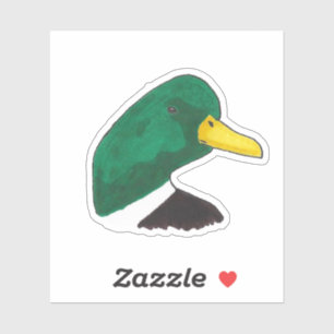 Sticker Canard tiré par la main de Mallard d'oiseau de