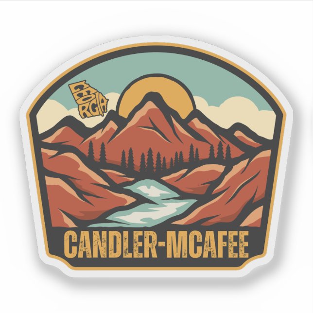 Sticker Candler-McAfee, Géorgie (Devant)
