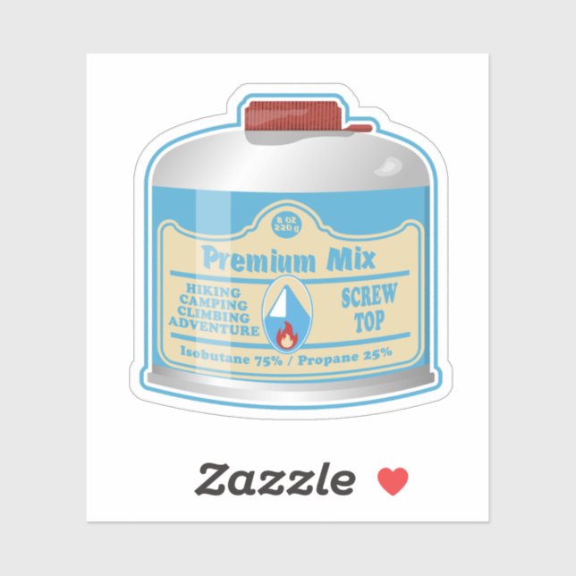 Sticker Canistier de combustible du poêle de camp propane  (Feuille)